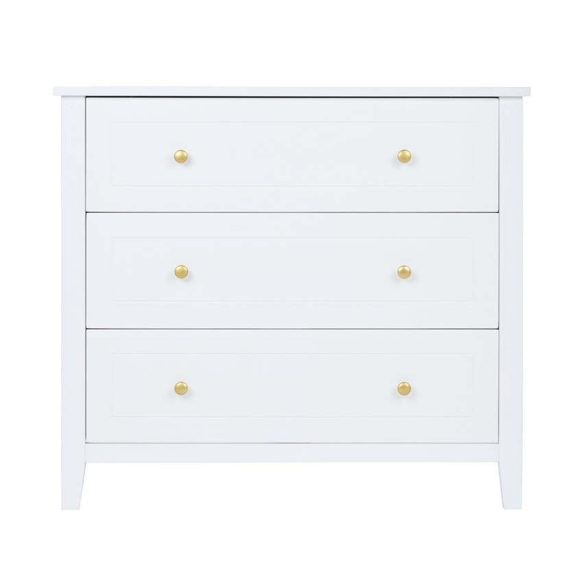 Commode Charlie 3 tiroirs blanche 