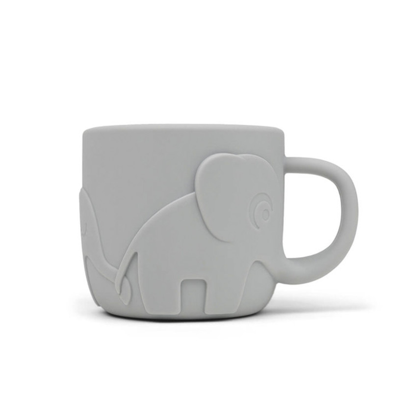 Tasse à anse en silicone Peekaboo Elphée gris 
