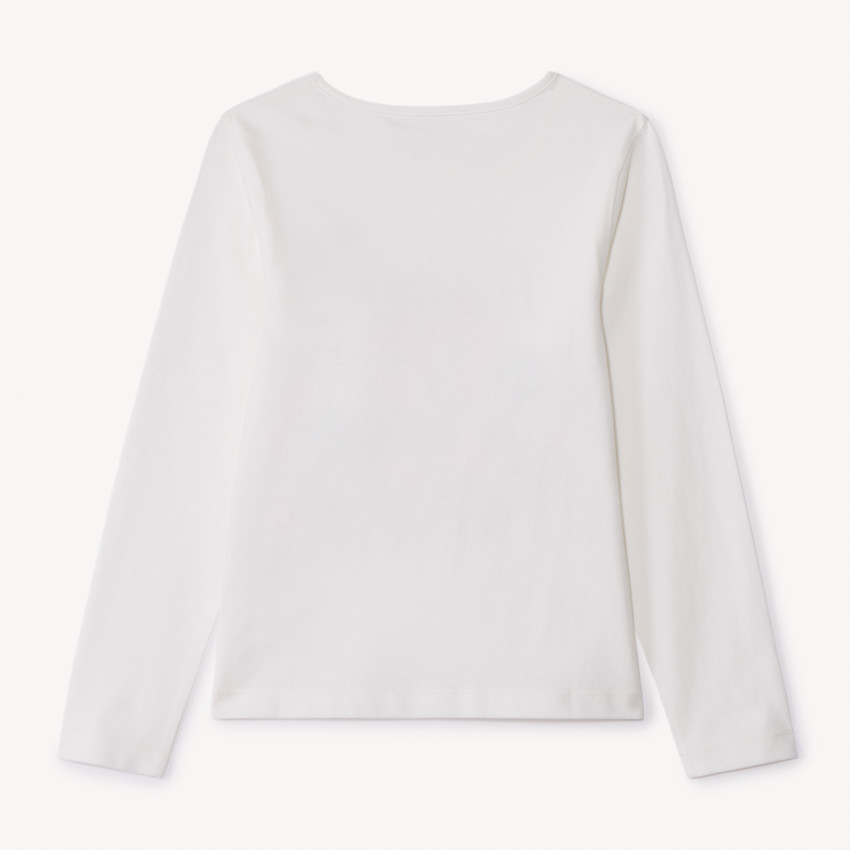 T-shirt manches longues fantaisie pailletée pour fille  