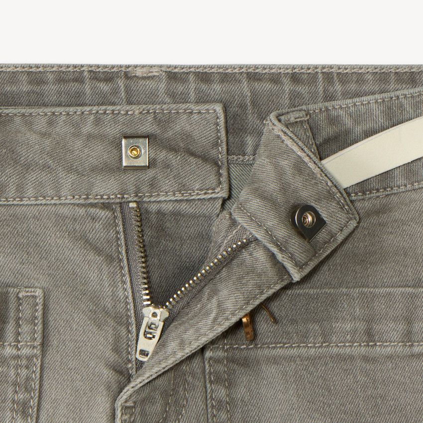 Jean droit large avec ceinture pour fille 