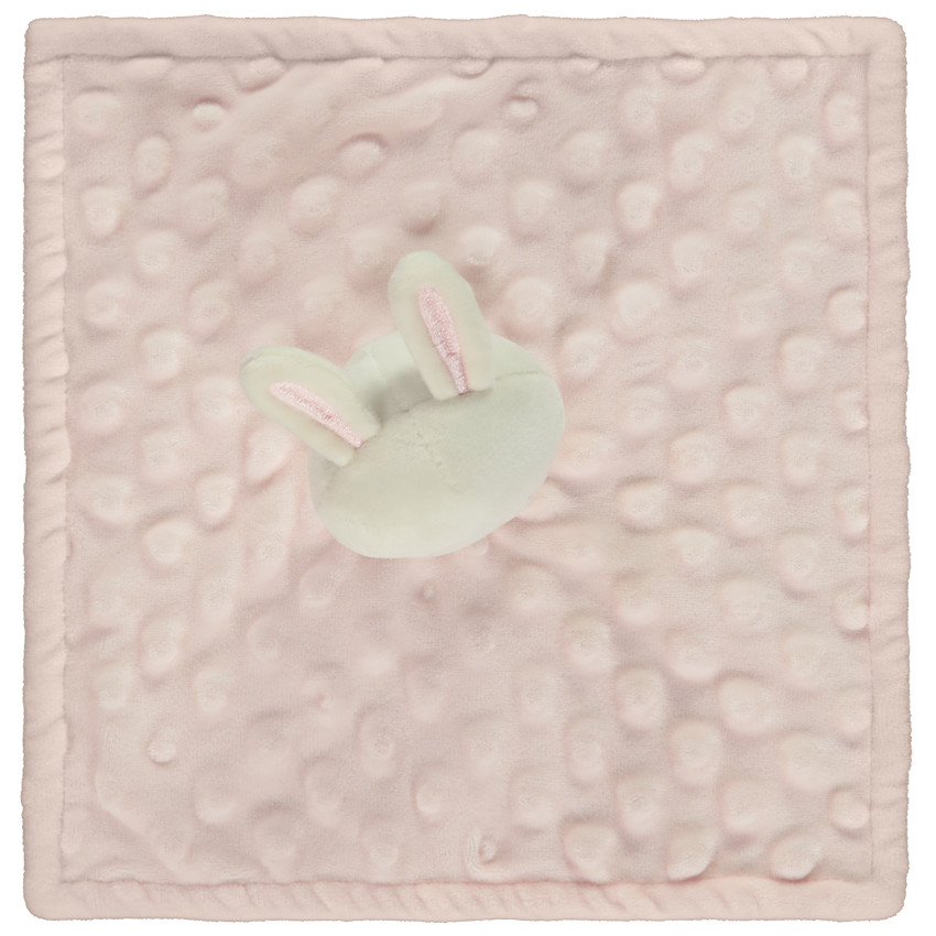 Doudou mouchoir minky lapin pour bébé fille  