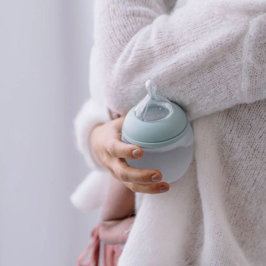 Biberon silicone 150 ml tétine débit lent Ivy Green 