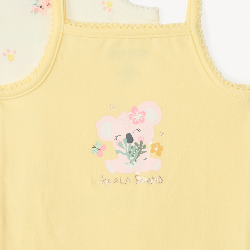 Lot de 7 bodies à bretelles motifs koala pour bébé fille 