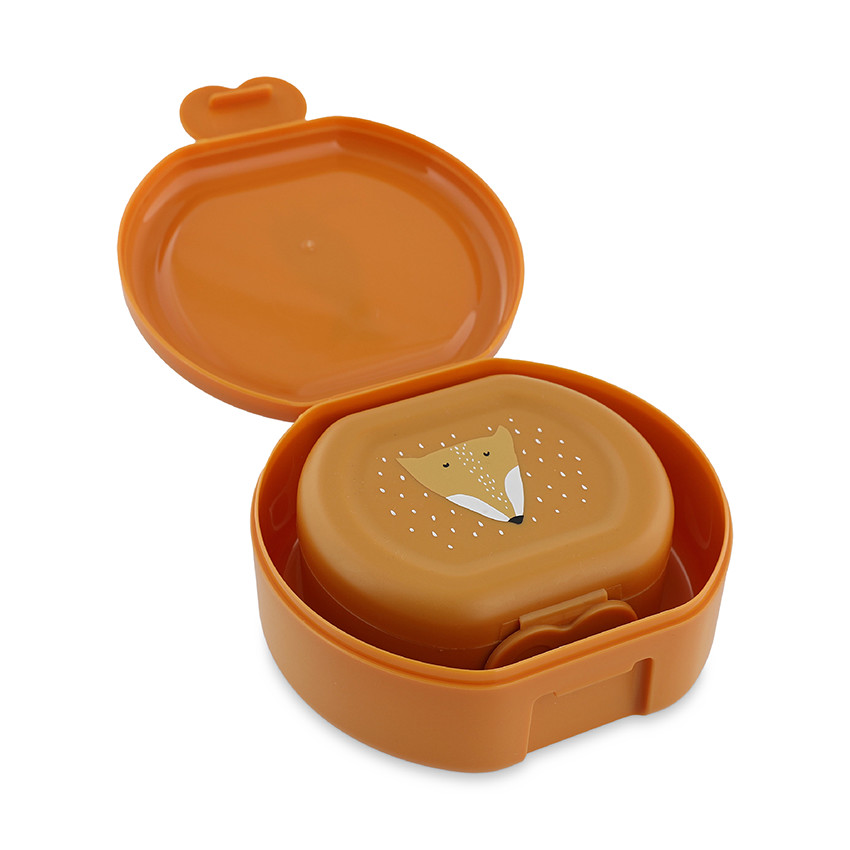 Lot de 2 lunchbox gigognes Mr. Fox orange 