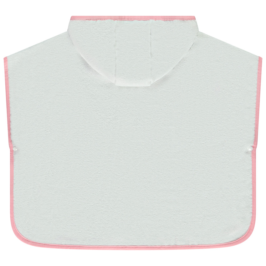Cape de bain en éponge avec print flamants roses pour bébé fille 