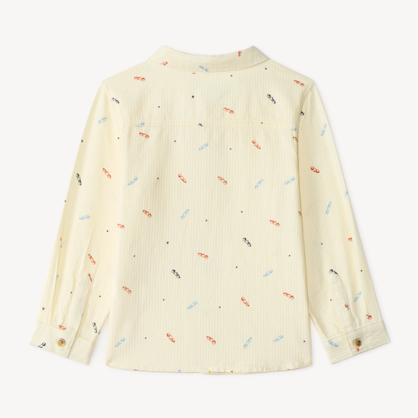 Chemise manches longues bébé garçon à petites voitures  