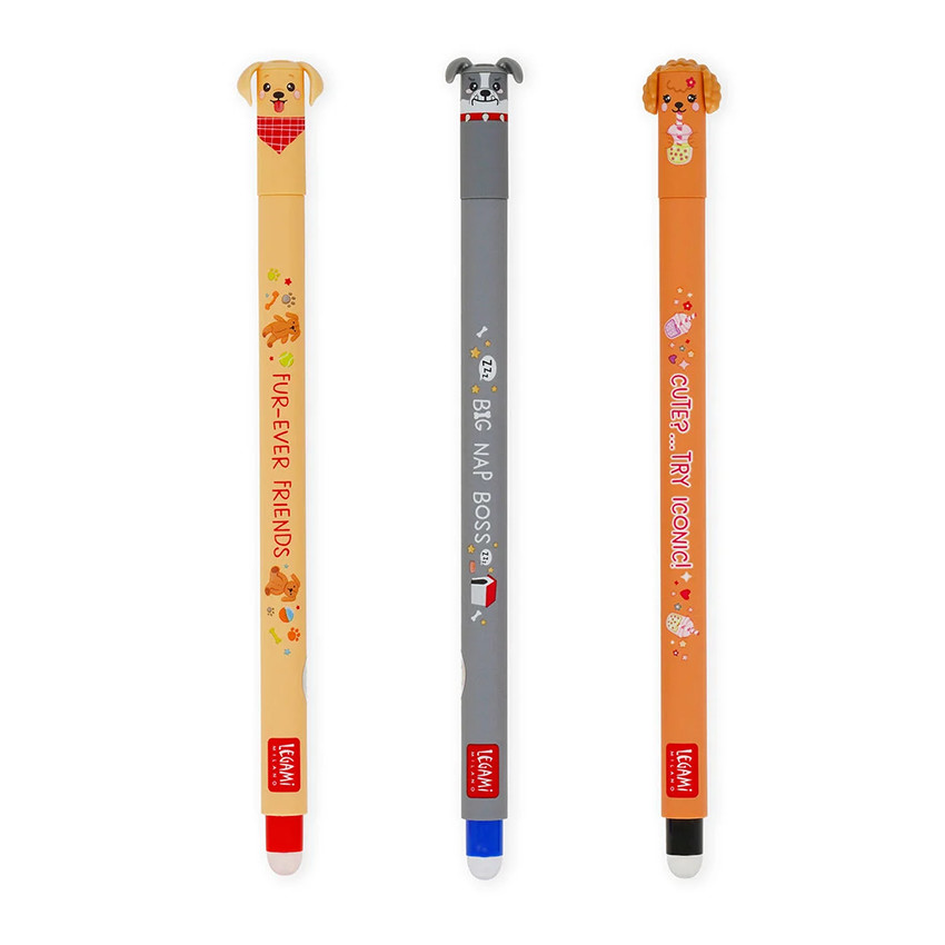 Set 3 stylos gel effaçable Fur-ever Friends 