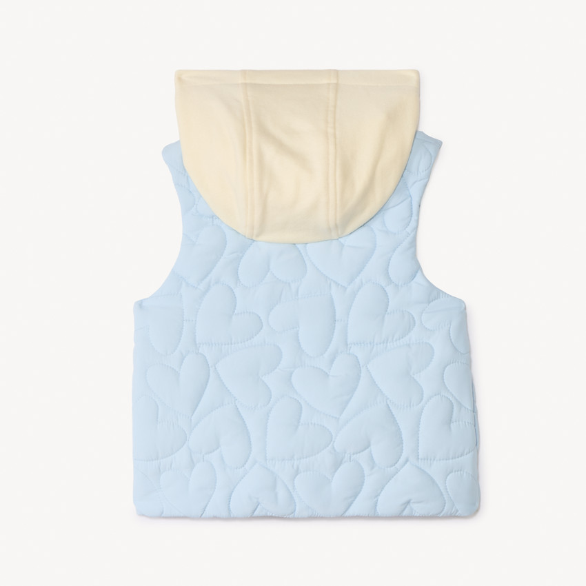Doudoune sans manches matelassée cœurs pour bébé fille 