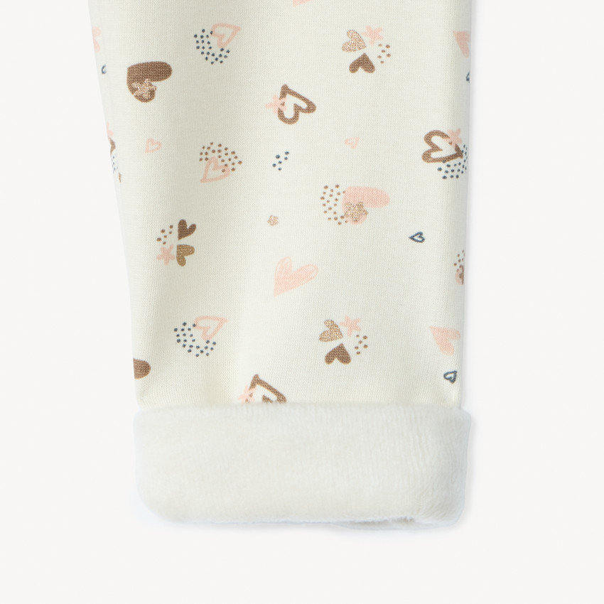 Caleçon imprimé et doublé sherpa pour bébé fille 