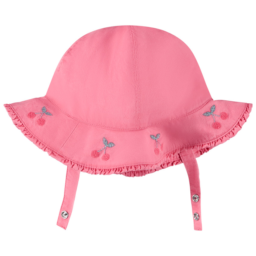 Charlotte en popeline avec cerises brodées pour bébé fille 