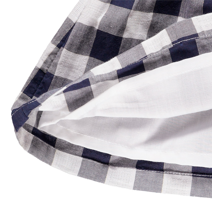 Tunique manches courtes à carreaux pour bébé fille 