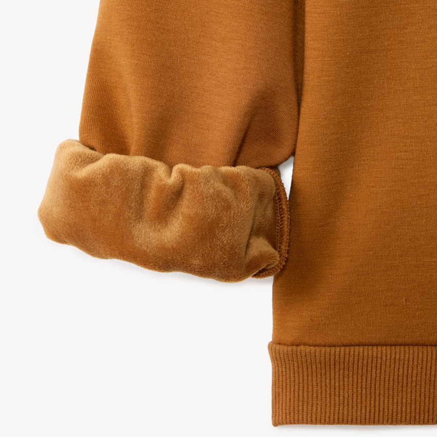 Sweat molleton oversize contrecollé velours Love pour fille 