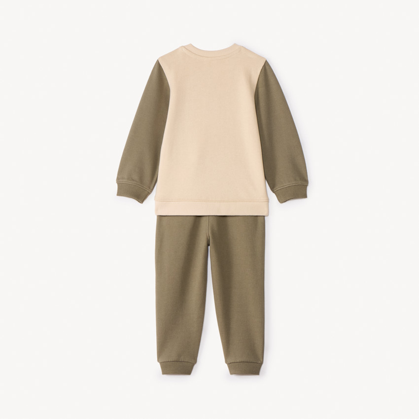 Ensemble jogging bi-matière color block pour bébé garçon 