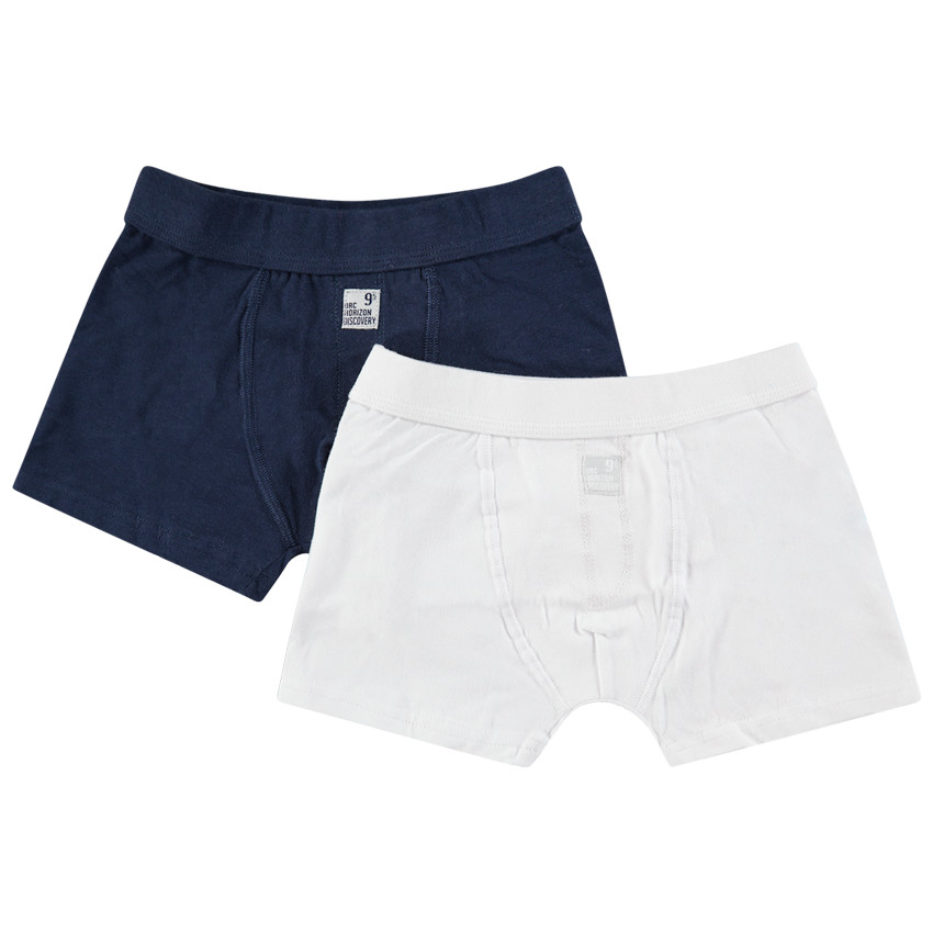 Lot de 2 boxers en coton unis