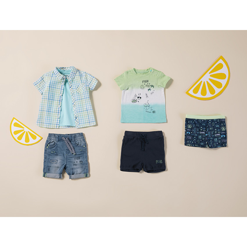 Chemise manches courtes à carreaux et poche 