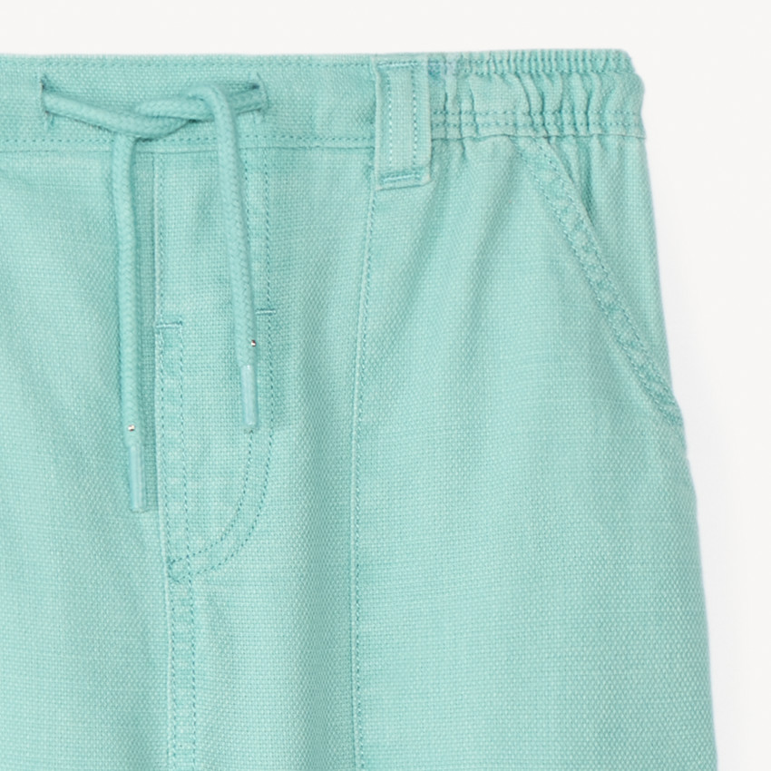 Pantalon en toile uni chevilles resserrées pour bébé garçon 
