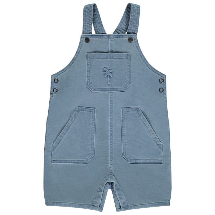 Salopette courte avec palmier en relief pour bébé garçon 