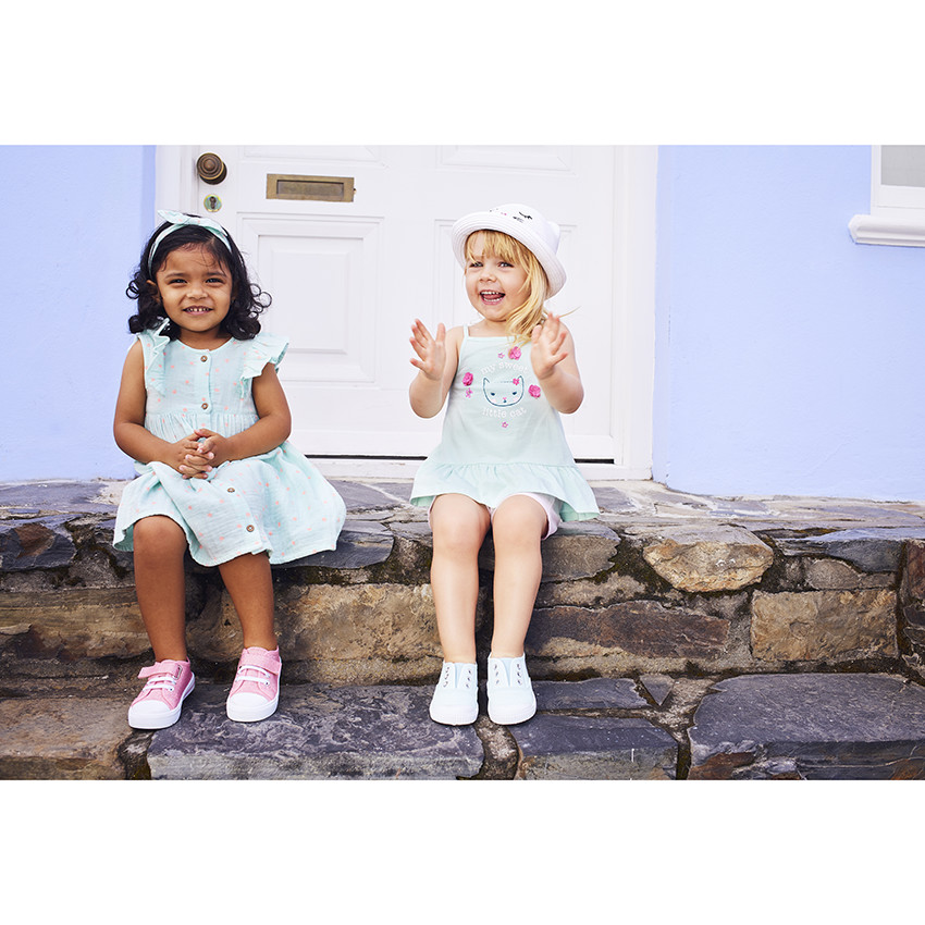 Ensemble 3 pièces robe + bloomer + bandeau à pois pour bébé fille 