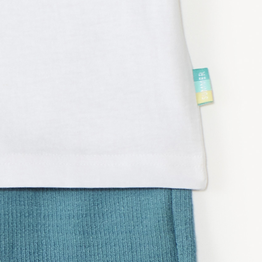 Ensemble court 2 pièces t-shirt et bermuda pour garçon 