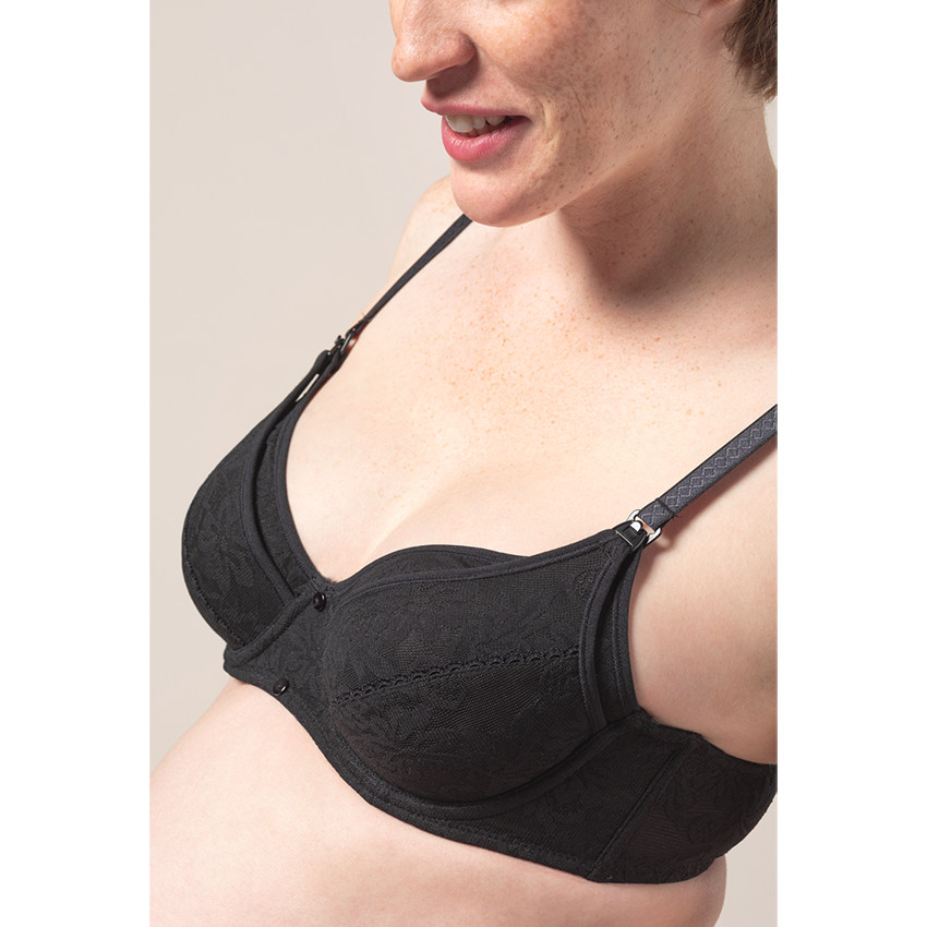Soutien-gorge de grossesse et d'allaitement à armatures et motif floral 