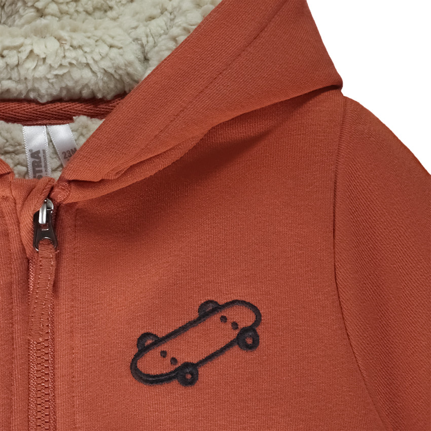 Gilet à capuche broderie skate pour bébé garçon 