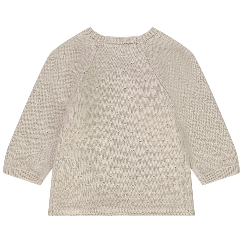 Gilet en tricot ajouré avec broderies pour bébé 