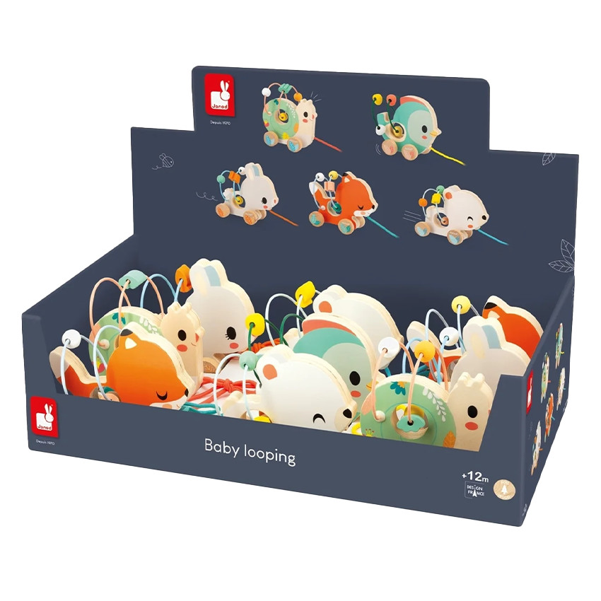 Jouet en bois Baby Looping Animaux (modèle aléatoire) 