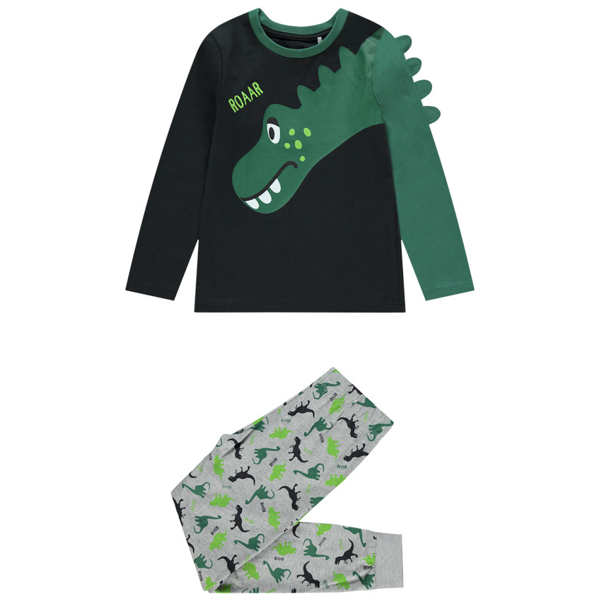 Pyjama en jersey à dinosaures imprimés pour enfant garçon 