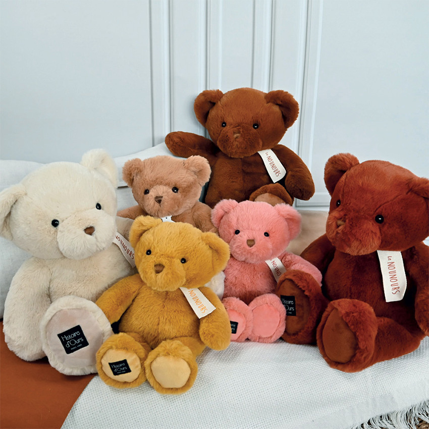 Nounours en peluche vanille 28 cm 