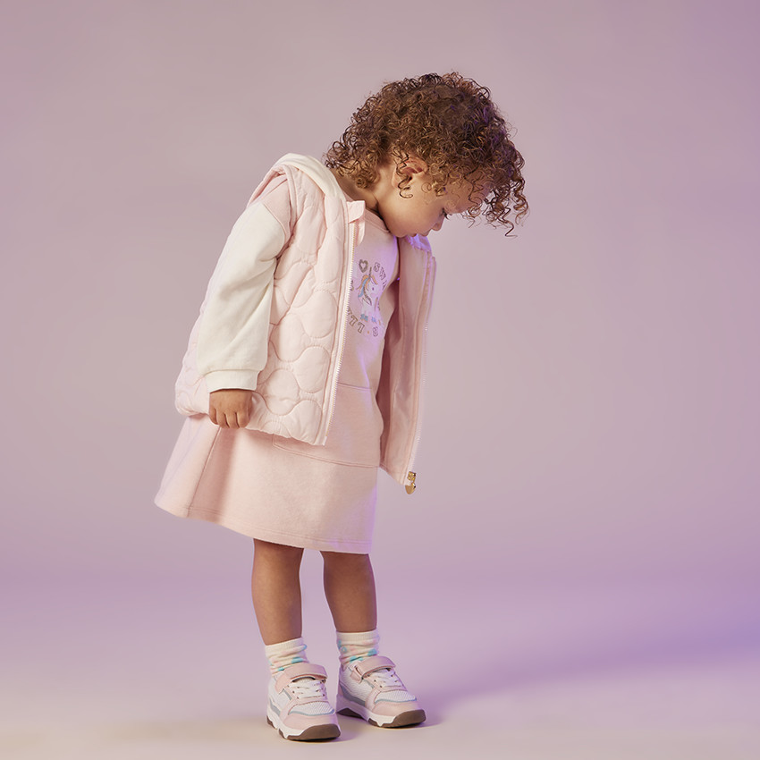 Robe sweat en molleton print licorne pailletee pour bebe fille