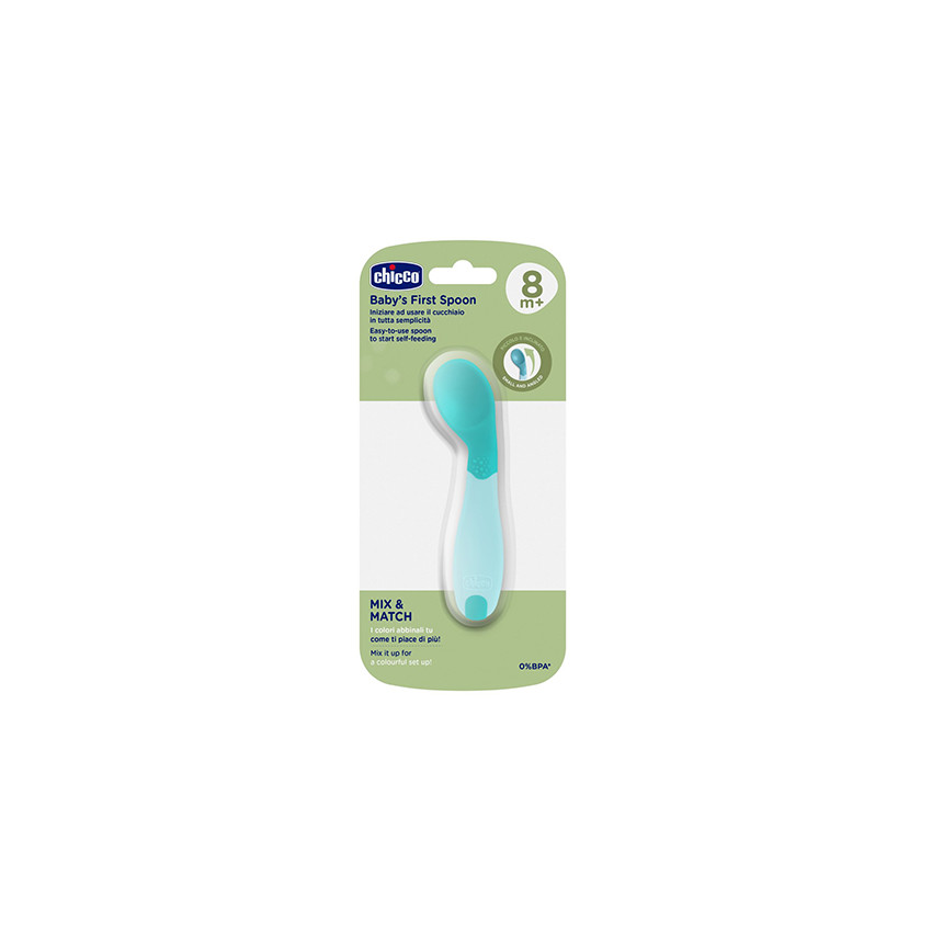 COUVERT CUILLERE COUDEE BLEU 8M+ 