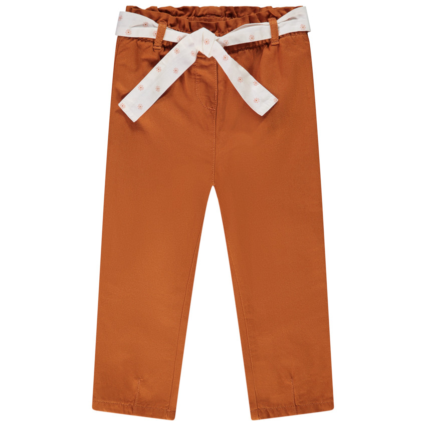 Pantalon en lyocell avec noeud de serrage fantaisie pour bébé fille