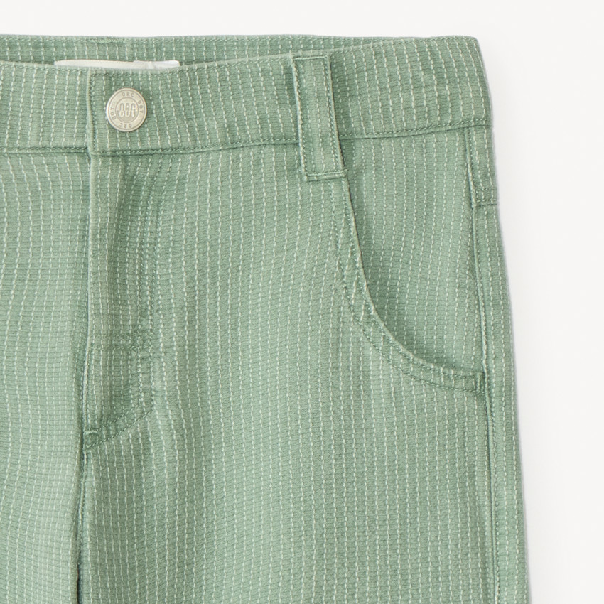 Bermuda en toile texturée effet rayé pour garçon 