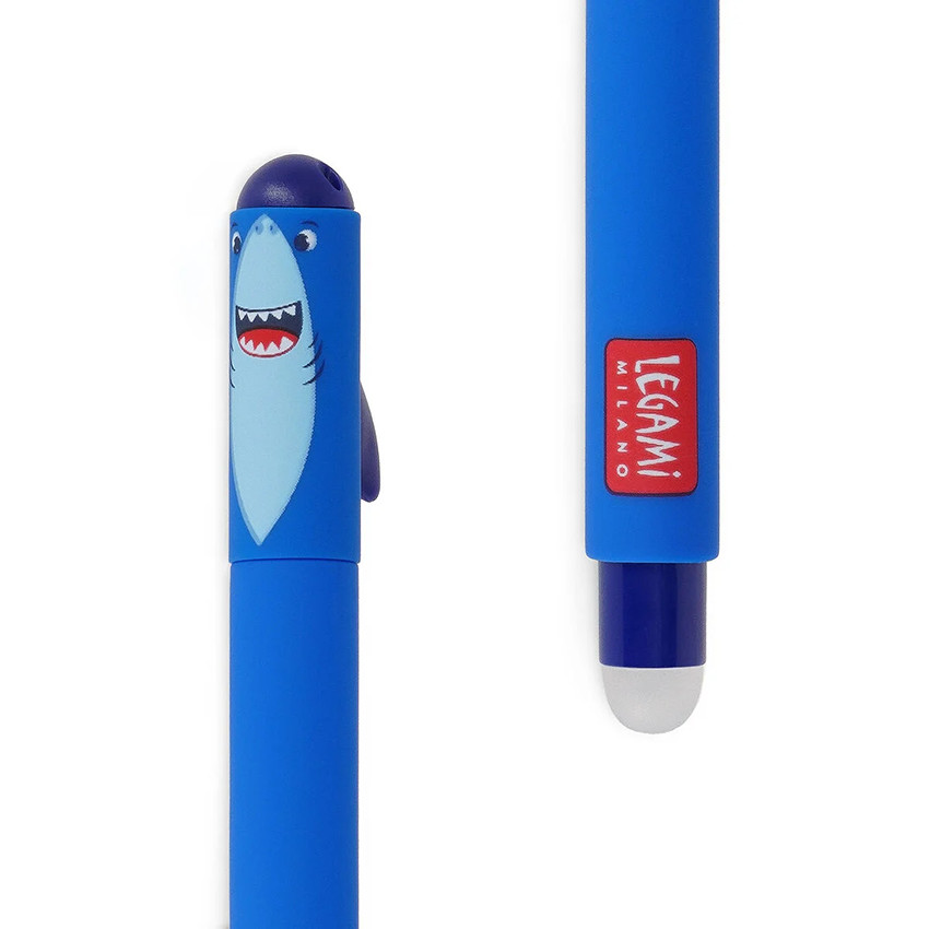 Stylo encre gel effaçable bleu Shark 
