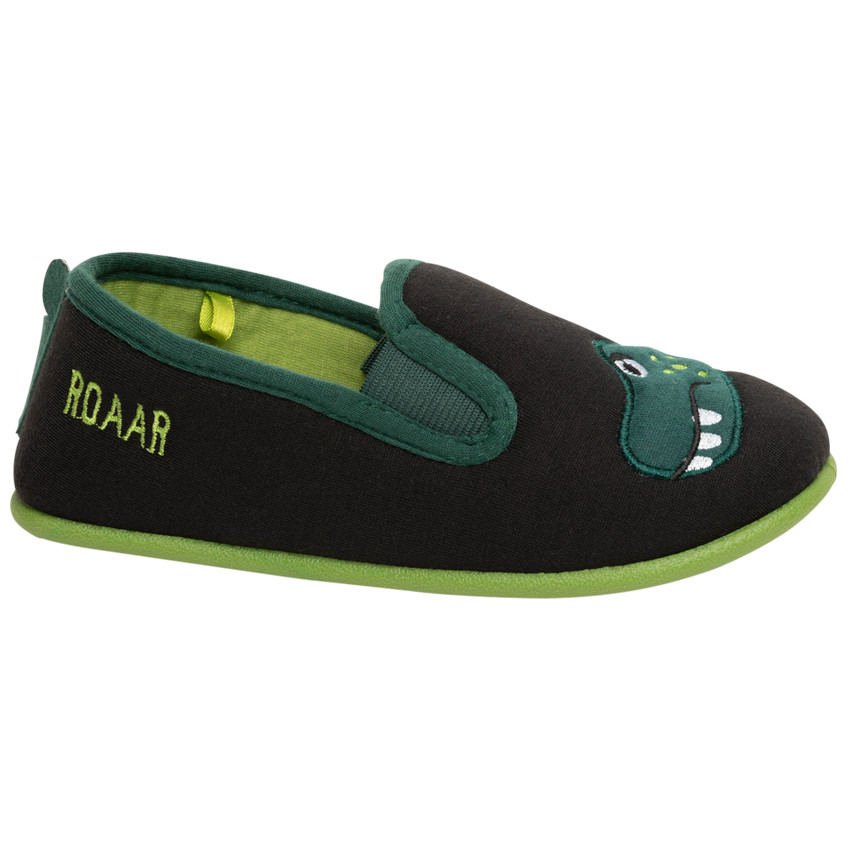 Chaussons bas broderie dinosaure pour enfant garçon