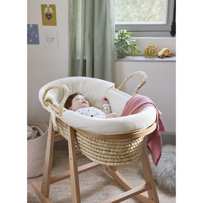 Couffin tressé en fibres naturelles Sweetdream - Beige (Prémaman) - Image 5
