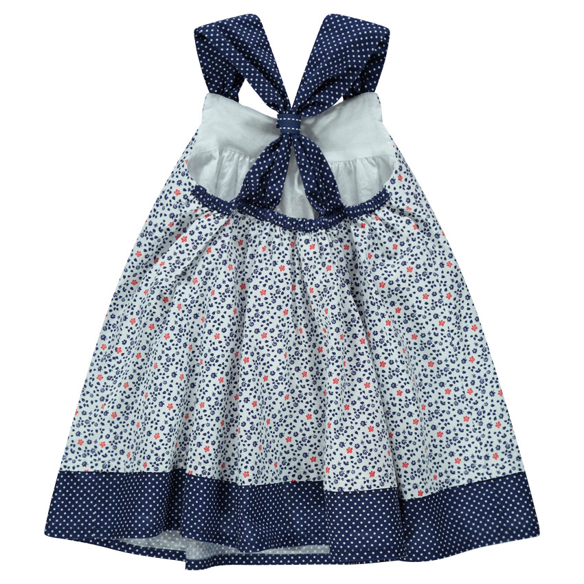 Robe sans manches à fleurs et pois all-over  