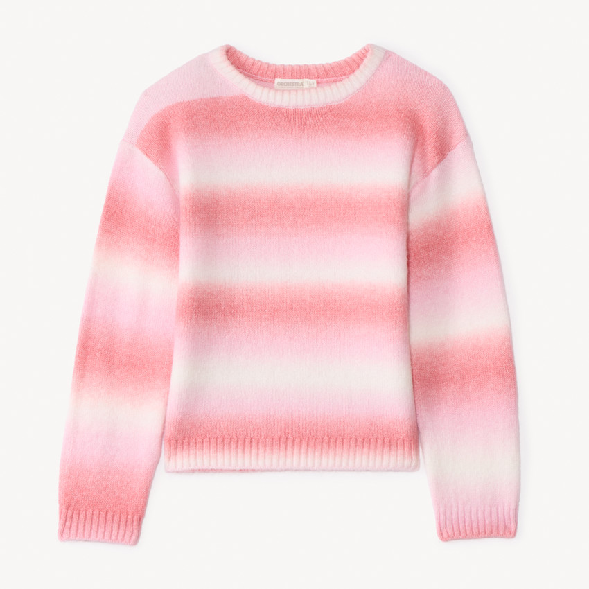 Pull en tricot effet dégradé pour fille 