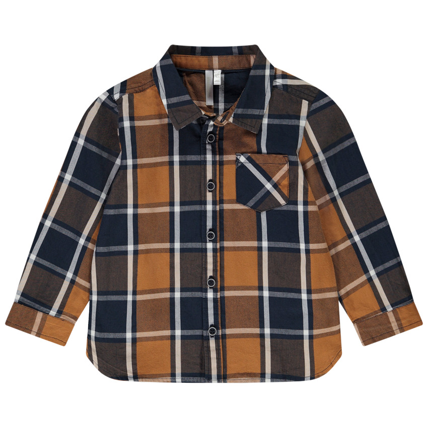 Chemise manches longues à carreaux pour bébé garçon