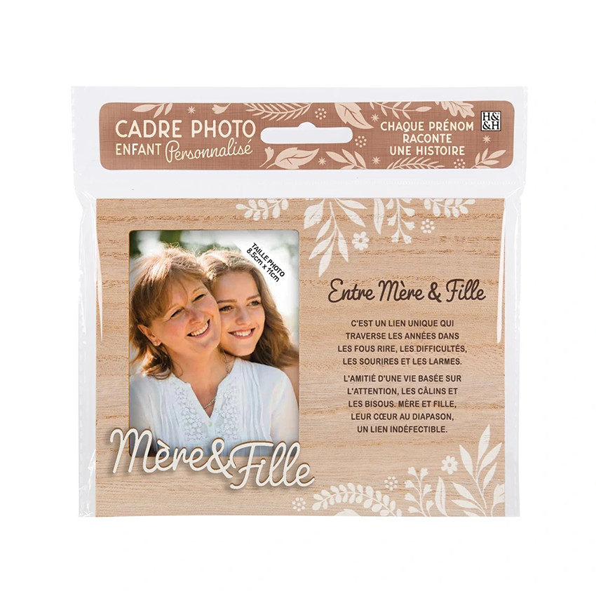 Cadre photo personnalisé 18,5 x 14,5 cm Mère & Fille 