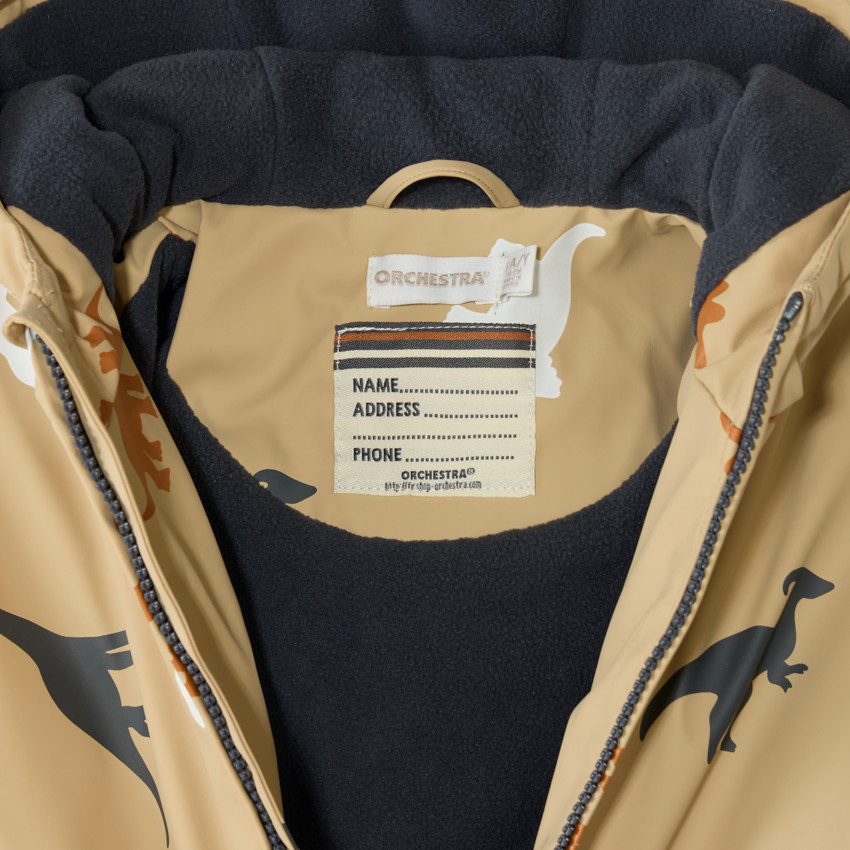 Parka de pluie garçon à capuche et couleurs changeantes 
