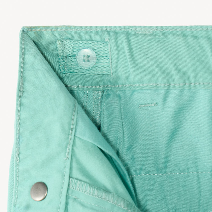 Bermuda uni en toile avec ceinture lacet pour garçon 