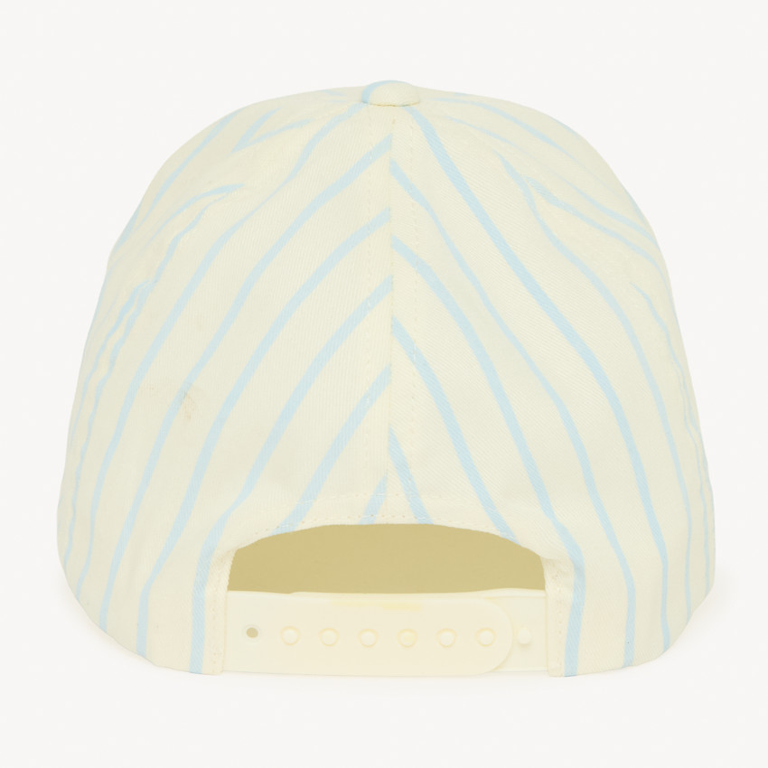 Casquette imprimé rayé avec broderie cerise pour fille  