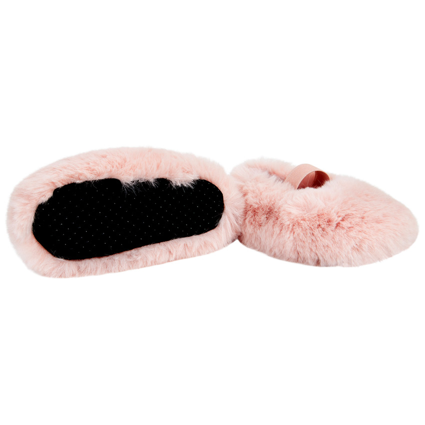 Chaussons babies en fausse fourrure unie pour fille 