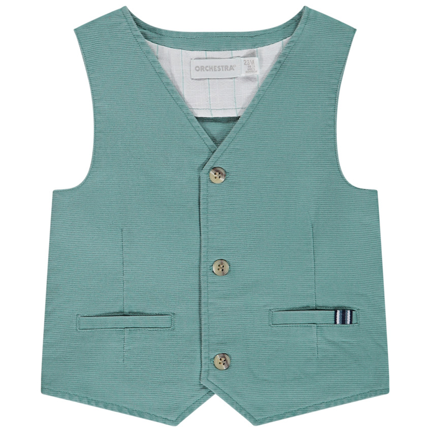 Gilet de cérémonie type serveur pour bébé garçon