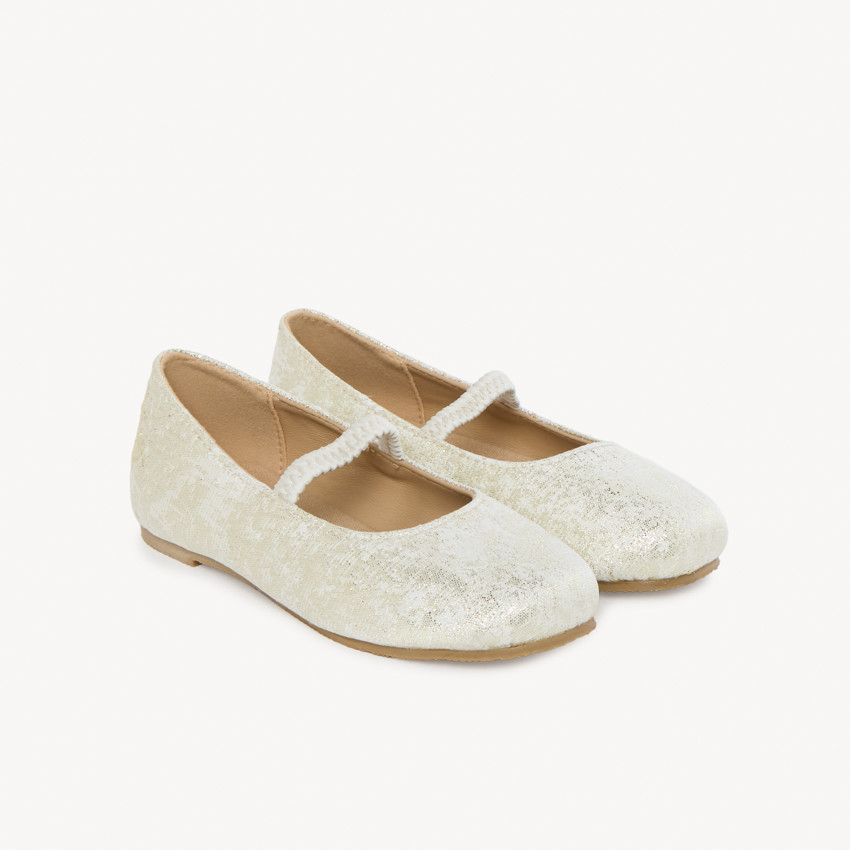 Babies avec élastique effet craquelé doré pour fille