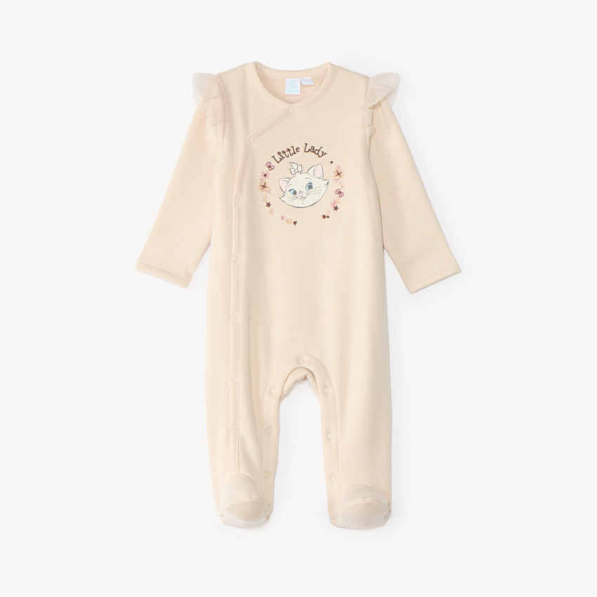Dors-bien en sherpa bébé fille print Marie des Aristochats Disney (Finitions différentes selon l'âge)