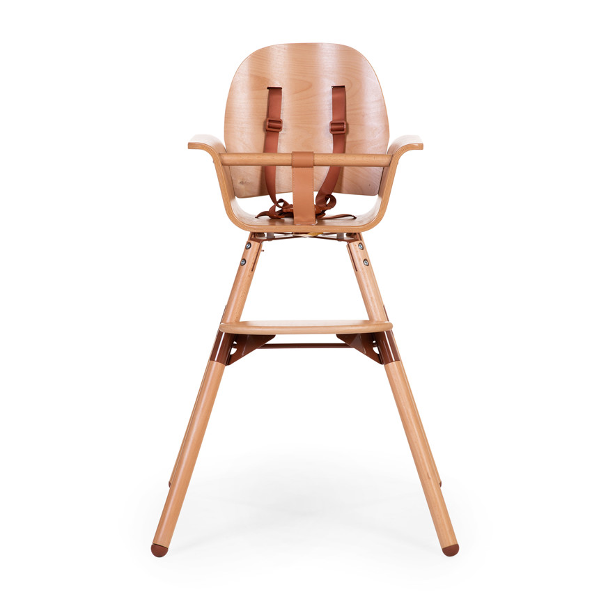 Chaise haute évolutive Evowood Naturel/Rouille 
