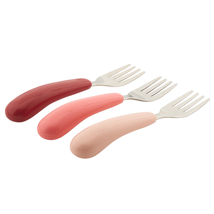 Lot de 3 fourchettes en métal Yummix rose 