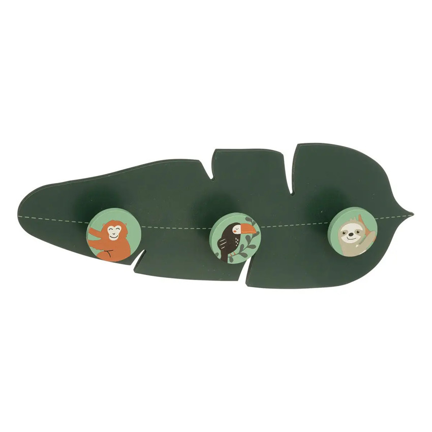 Patère feuille de la jungle 